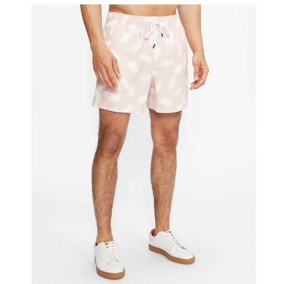 NWT Ted Baker London MITCHELL Smudge Print Swim Trunks Lt Pink Sz 2XL $120 JK256